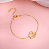 Gold Bonded Hearts Bracelet
