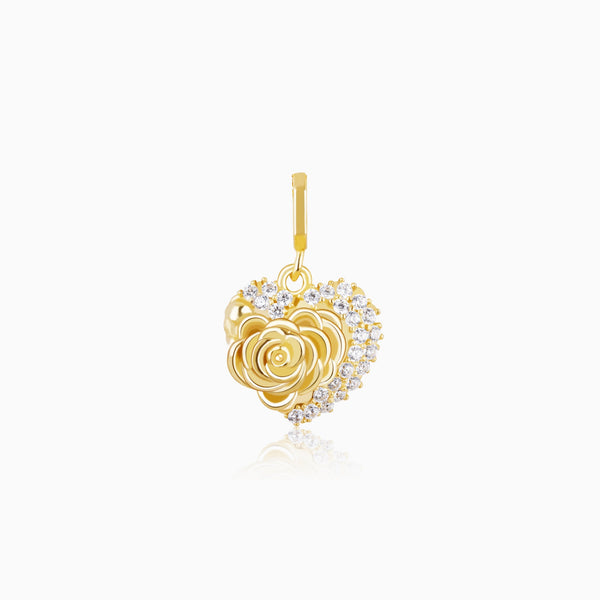 Golden A Rose For You Charm