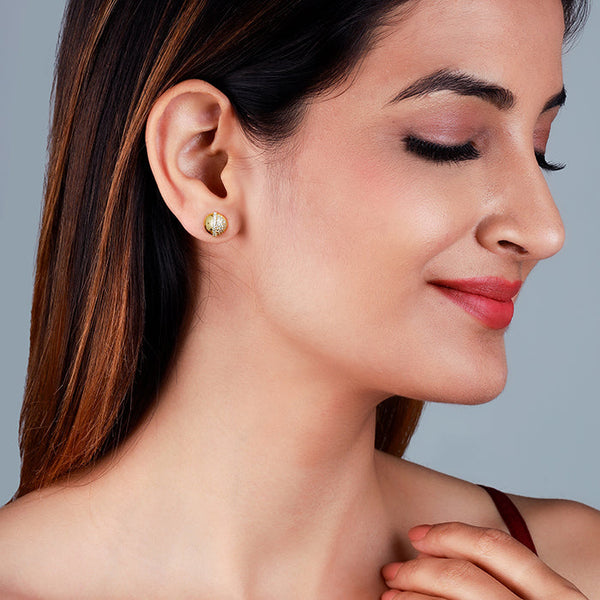 Golden Beads of Love Earrings