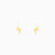 Golden Lightning Bolt Stud Earrings
