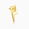 Golden Lightning Bolt Stud Earrings