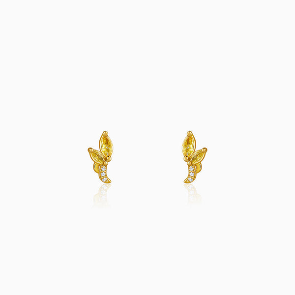 Golden Honey Stud Earrings