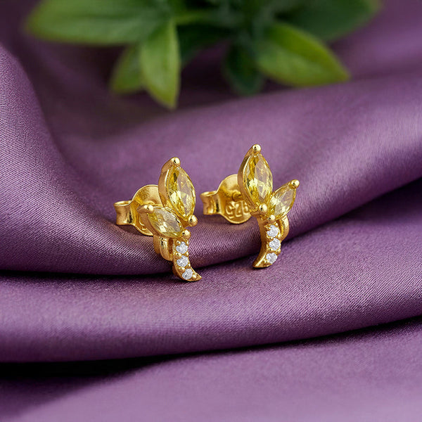 Golden Honey Stud Earrings