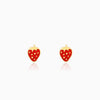 Golden Cute Strawberry Kids Earrings (4-12 yrs)