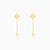 Golden Artsy Floral Earrings