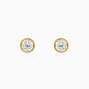 Golden Luminous Zircon Stud For Him