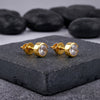 Golden Luminous Zircon Stud For Him