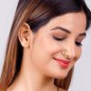 Golden Beaded Moon Nose Ring