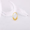 Golden Beaded Moon Nose Ring