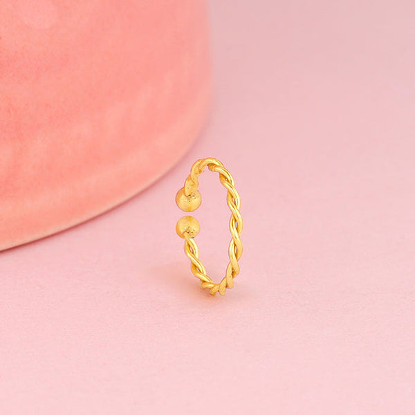 Golden Twisted Nose Ring