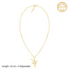 Golden Ballerina Pendant with Link Chain