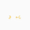 Golden Luna Ear Piercings