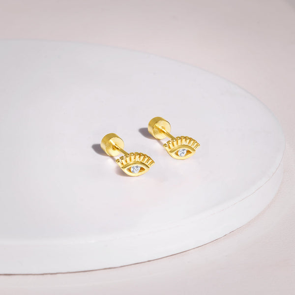Golden Eyeconic Ear Piercings