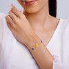 Golden Personalised Evil Eye Initial Bracelet