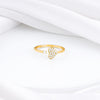 Golden Open Heartbeat Ring