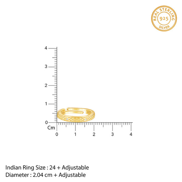 Golden Elegant Pattern Ring Band For Him
