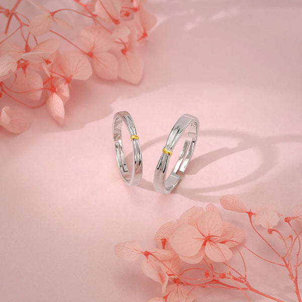 Dual Tone Twin Flame Couple Bands