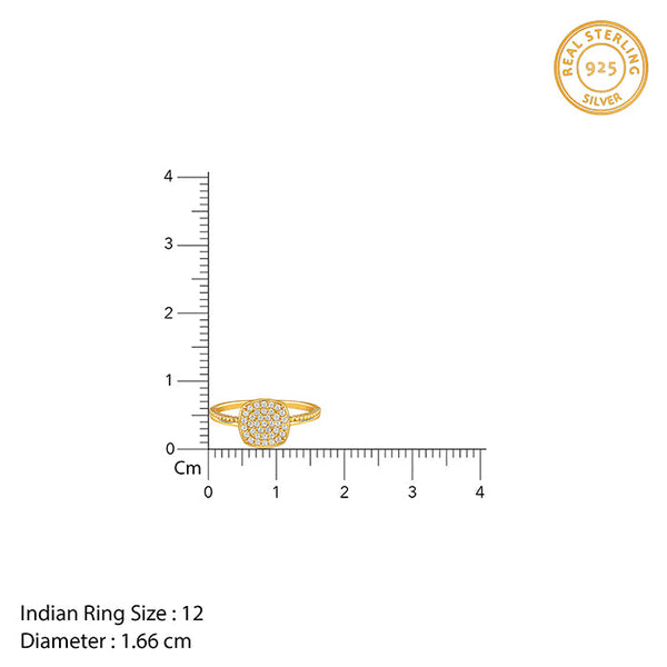 Golden Eternal Square Ring