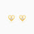 Golden Zircon Studded Heart Earrings