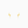 Golden Lightning Bolt Stud Earrings