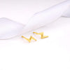 Golden Lightning Bolt Stud Earrings