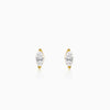 Golden Mini Marquise Stud Earrings