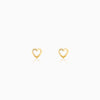 Golden Charming Love Studs