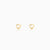 Golden Charming Love Studs