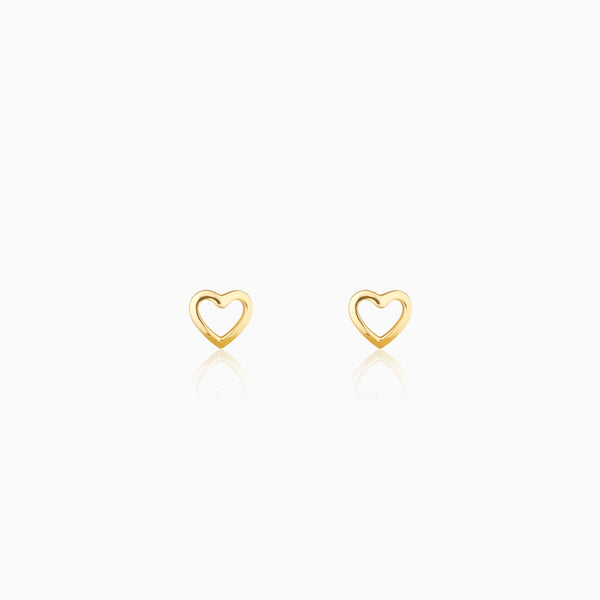 Golden Charming Love Studs