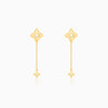 Golden Artsy Floral Earrings
