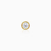 Golden Luminous Zircon Stud For Him