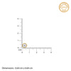 Golden Luminous Zircon Stud For Him