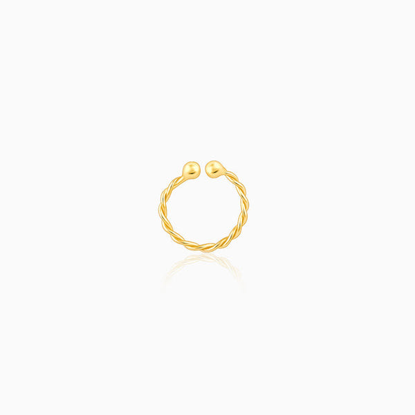 Golden Twisted Nose Ring