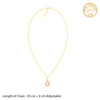 Golden Amaryllis Pendant With Link Chain