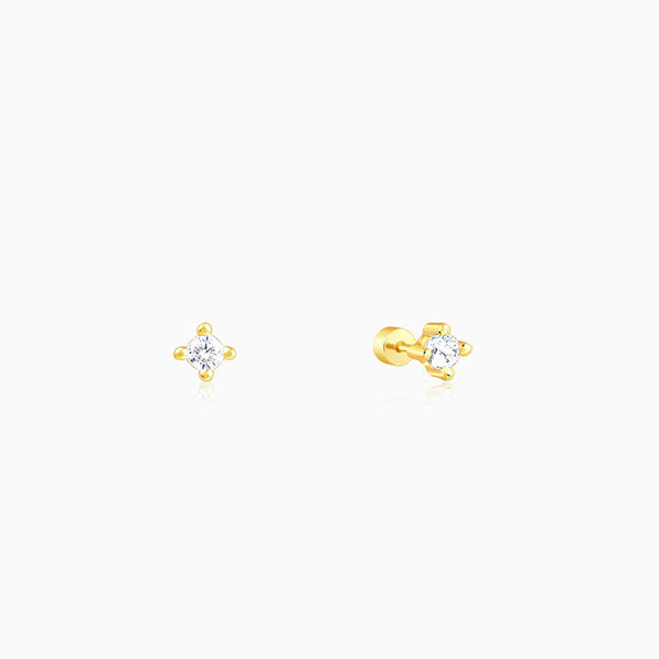 Golden Lian Ear Piercings