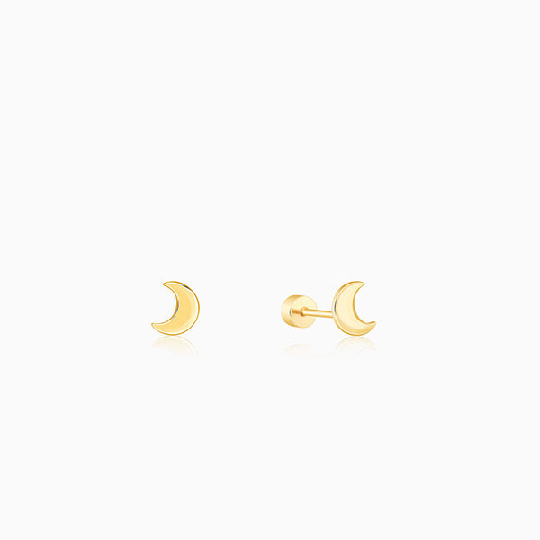 Golden Luna Ear Piercings