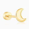 Golden Luna Ear Piercings