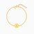 Golden Personalised Hexagon Initial Bracelet