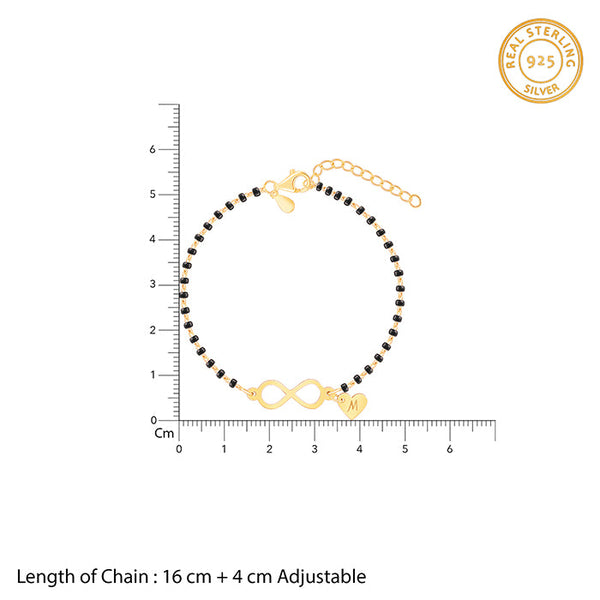 Golden Personalised Infinity Love Mangalsutra Bracelet
