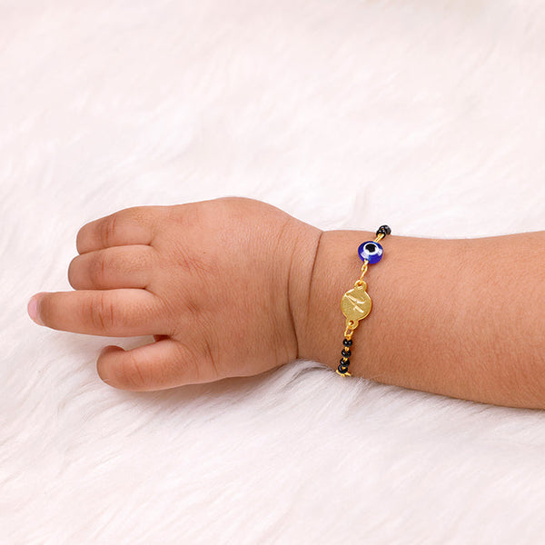 Golden Personalised Nazariya Kids Bracelet (0 - 2 Years)