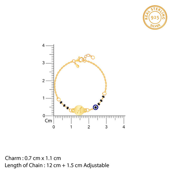 Golden Personalised Nazariya Kids Bracelet (0 - 2 Years)