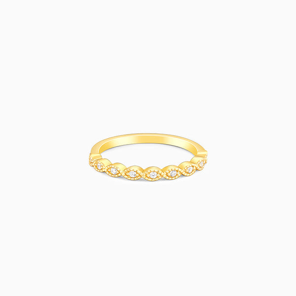 Golden Elegant Twist Ring