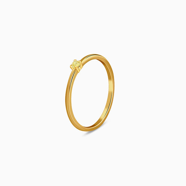 Golden Minimal Gleam Ring