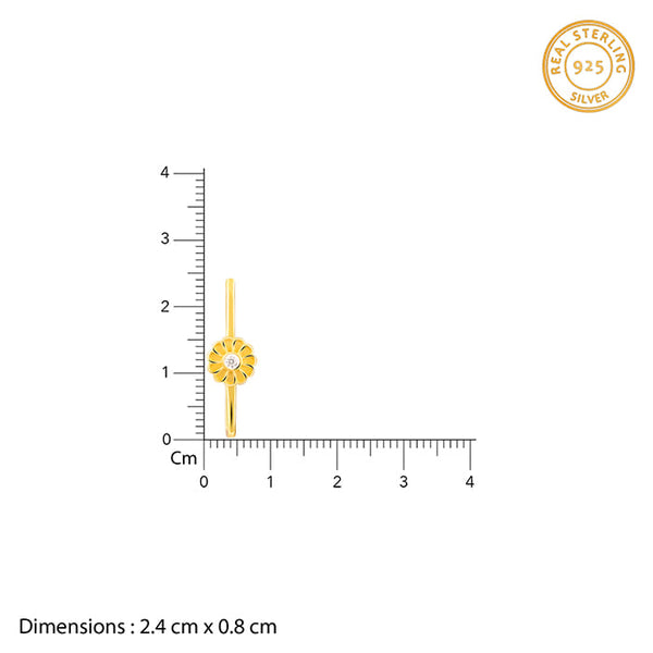 Golden Zirconia Sunflower Watch Band